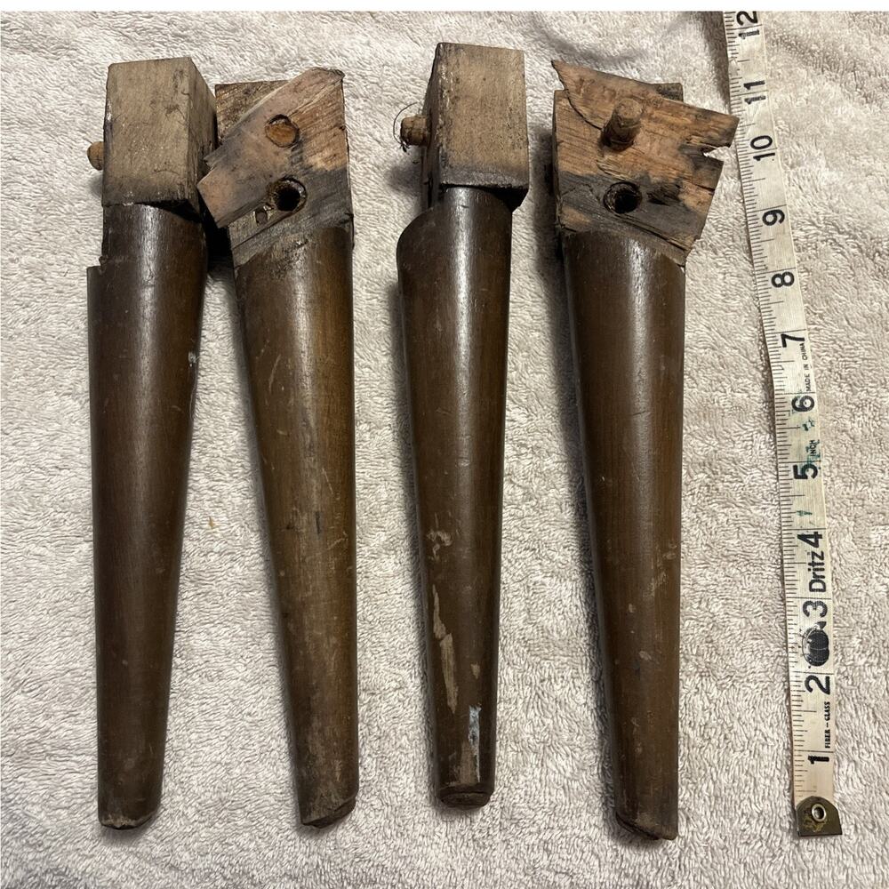Vintage MCM Tapered Wooden Furniture Legs